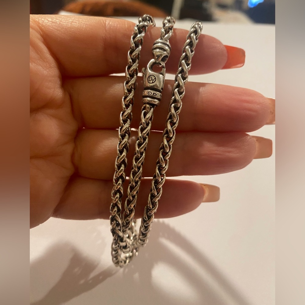 💯% Authentic David Yurman wheat chain necklace 4mm 20” long